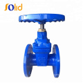 DIN3302-F4 PN16 Cast Iron  Resilient Seated Flanged DI Gate Valve NRS Blue FBE Coating Gate Valve